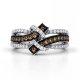Chocolate Crystals Round-cut Copper and zinc alloy Ring
