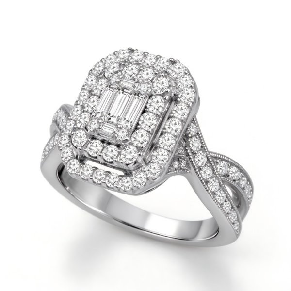 Engagement Ring Crystals Titanium steel
