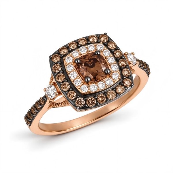 Chocolate Crystals Ring Copper and zinc alloy